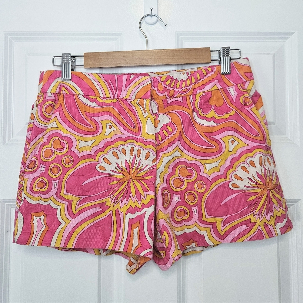 Trina Turk Corbin 2 Limited 25th Anniversay Jaquard Vibrant Printed Shorts S 6 - Picture 3 of 7